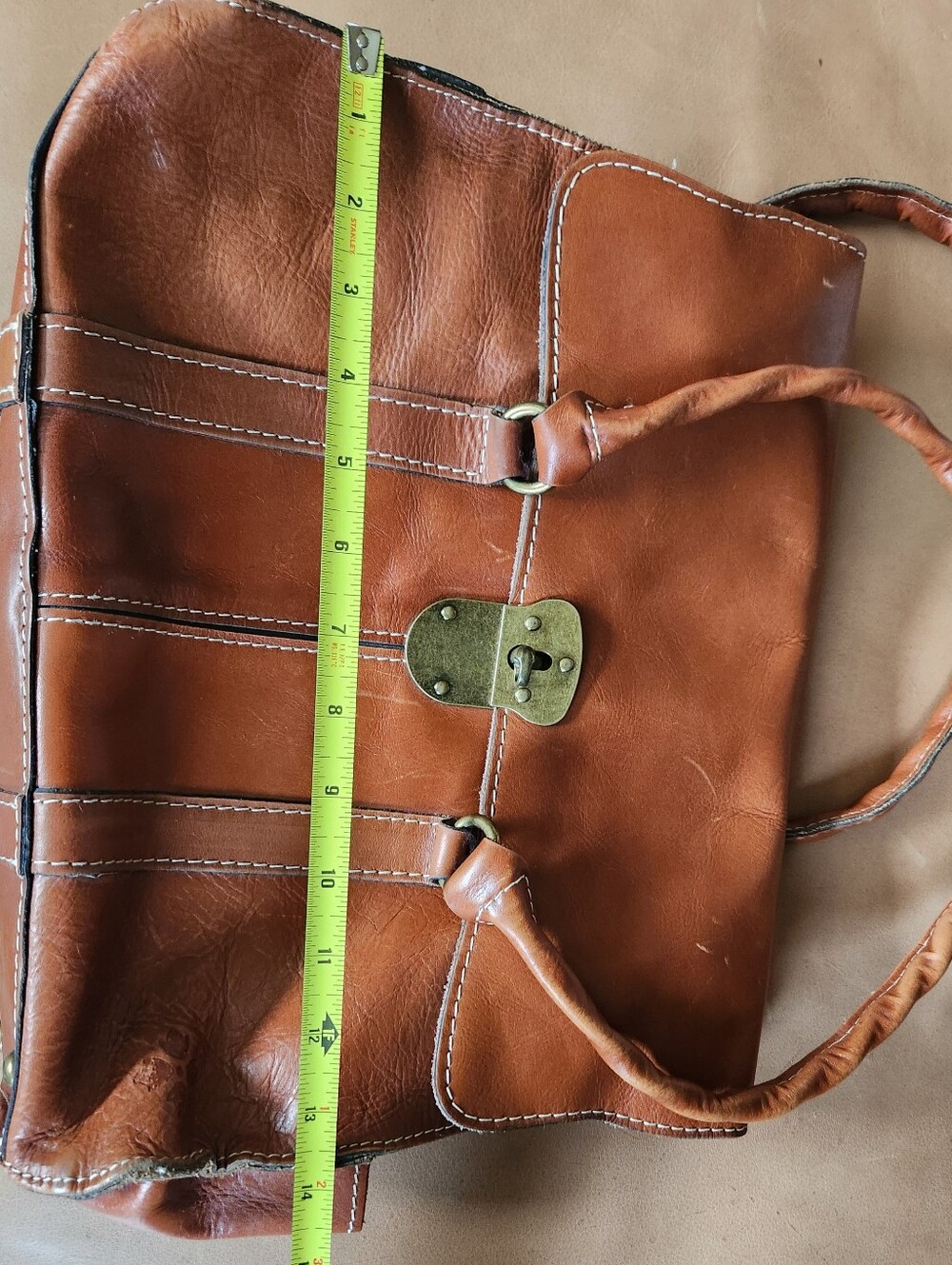 Patricia Nash Brown Leather Tote Handbag - Classic Women's Shoulder Ba/Crossbody - Picture 12 of 12